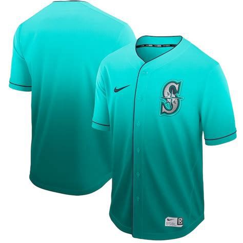 Men Seattle Mariners Blank Green Nike Fade MLB Jersey